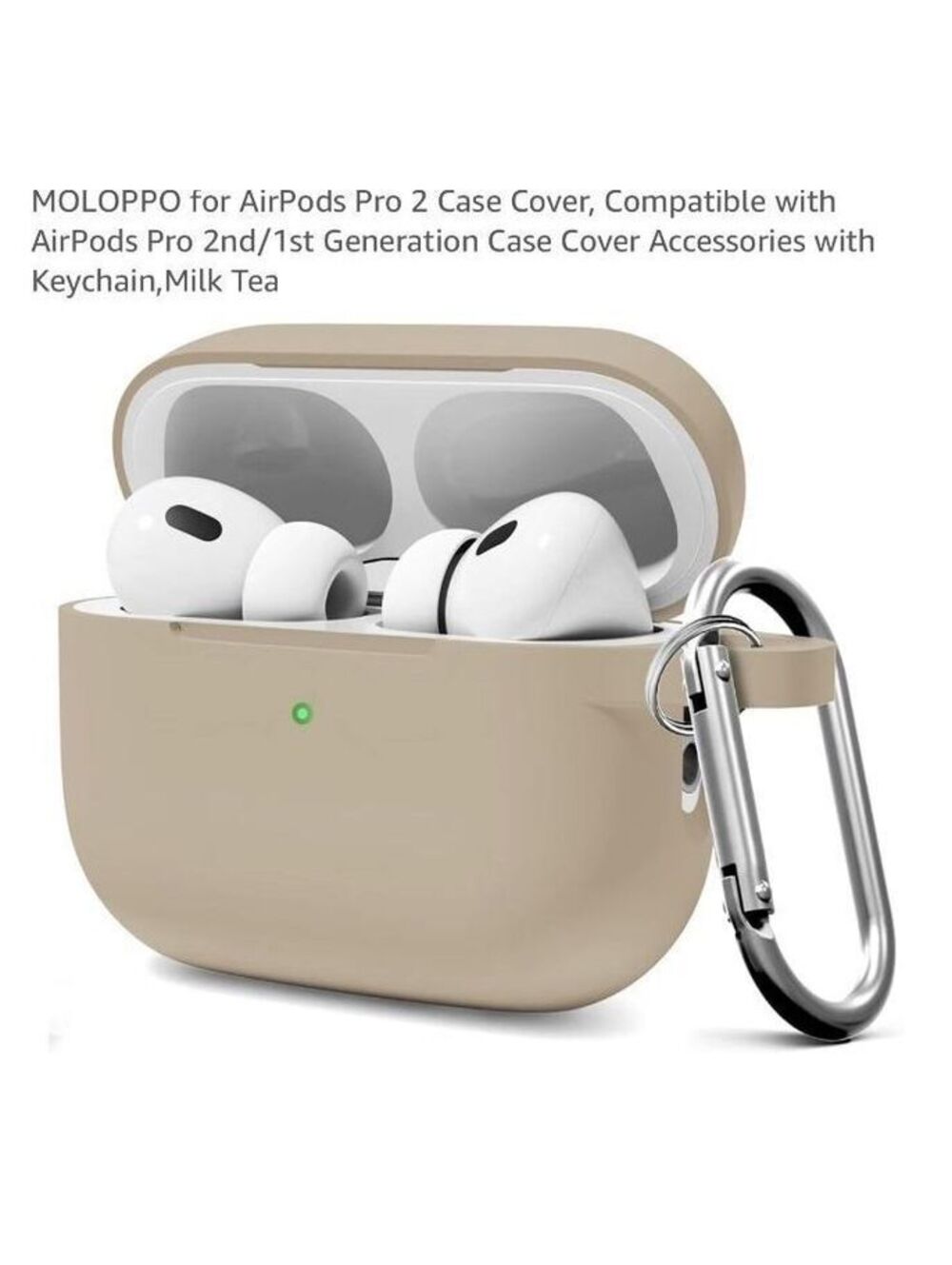Milk Tea AirPods Pro 2 Case Cover with Keychain, Wireless Charging NEW